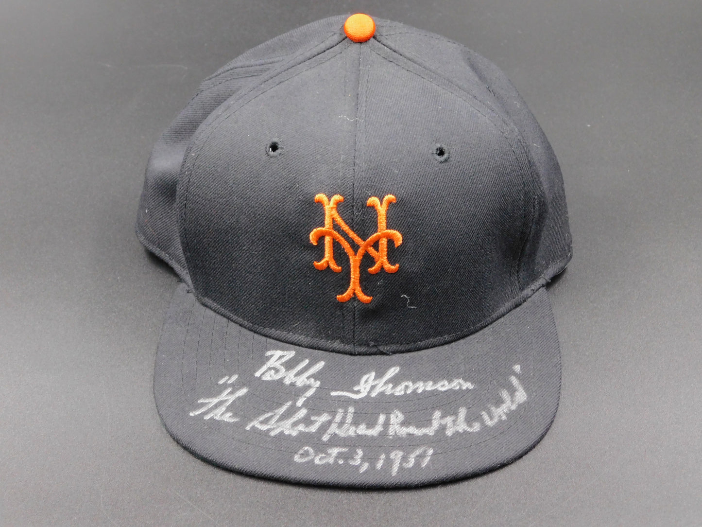 Bobby Thomson Signed Autographed NY Giants Shot Heard Round The World Hat Cap Steiner COA