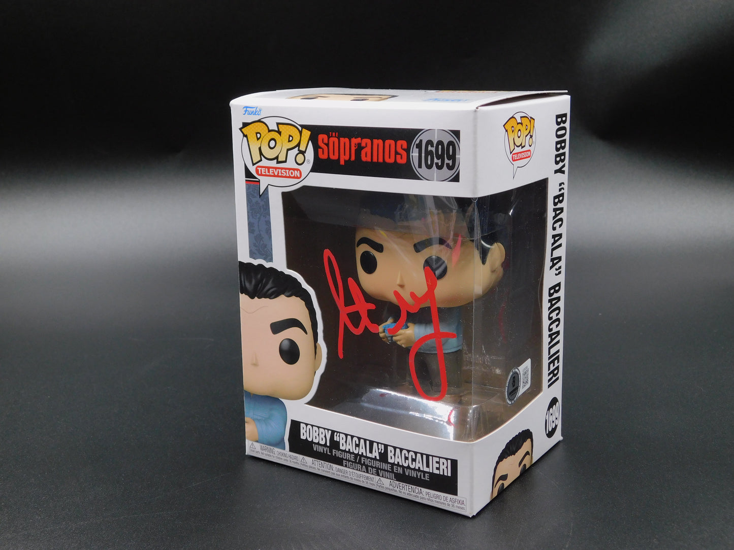 Steve Schirripa Signed Auto Funko Pop 1699 Sopranos Bobby Baccalieri BAS COA
