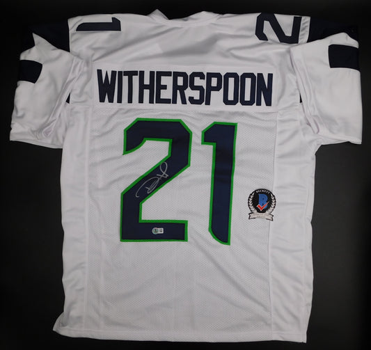 Devon Witherspoon Signed Autographed Seattle Seahawks White Football Jersey JSA COA