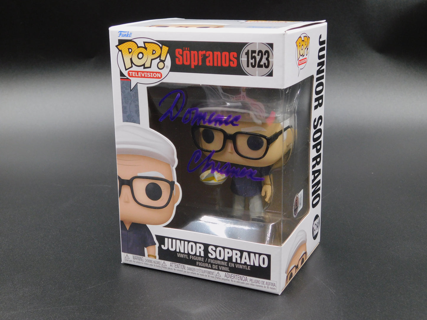 Dominic Chianese Signed Autograph Funko Pop 1523 Sopranos Uncle Junior BAS COA A