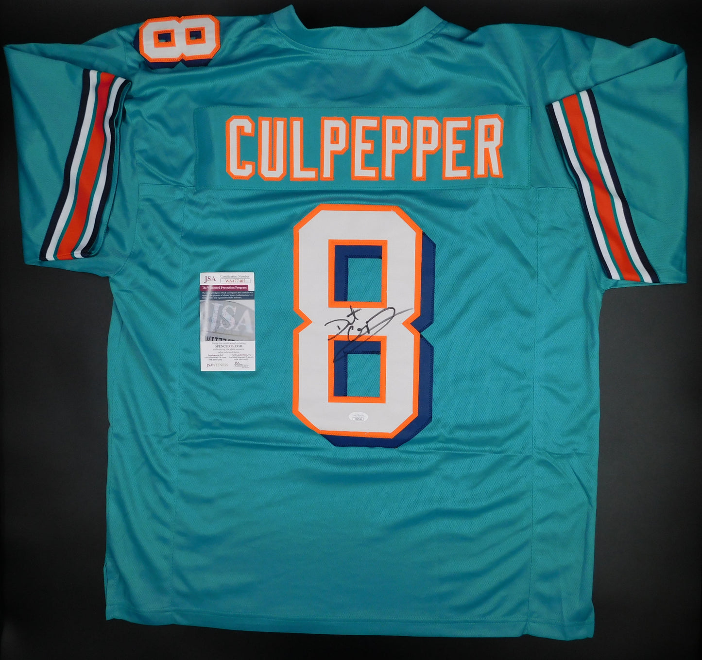 Daunte Culpepper Signed Autographed Miami Dolphins Football Jersey UCF JSA COA