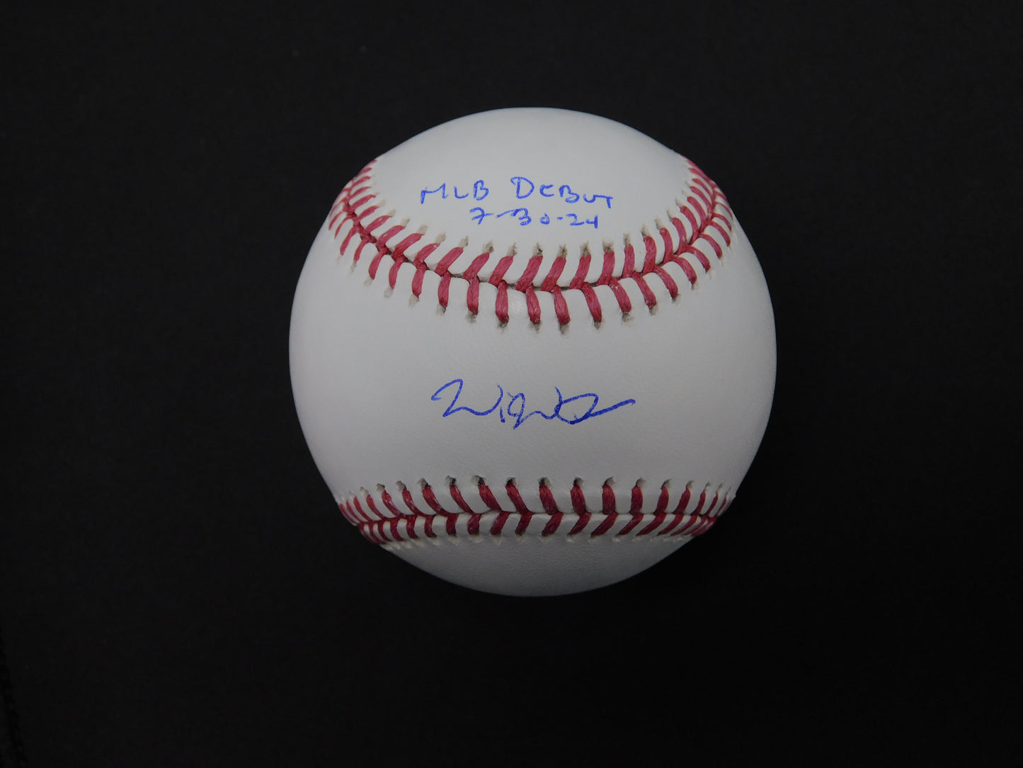 Will Warren Signed Autographed OML Baseball MLB Debut Inscribed NY Yankees JSA COA