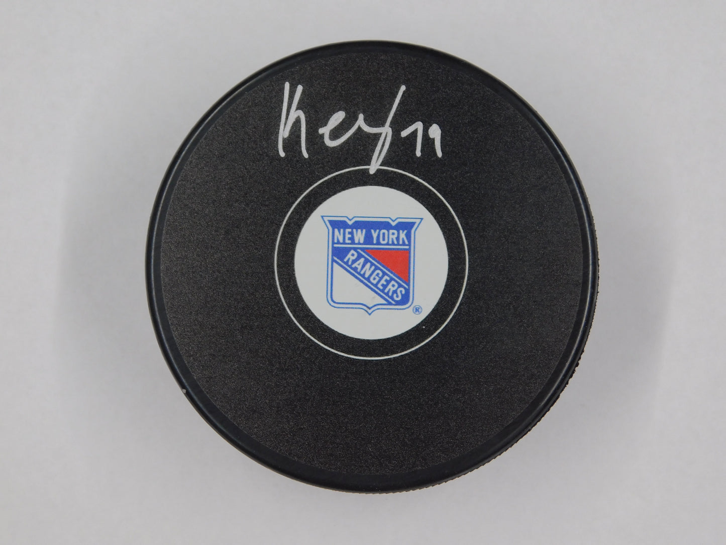 K'Andre Miller Signed Autographed Hockey Puck New York Rangers Fanatics COA