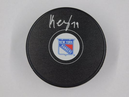 K'Andre Miller Signed Autographed Hockey Puck New York Rangers Fanatics COA