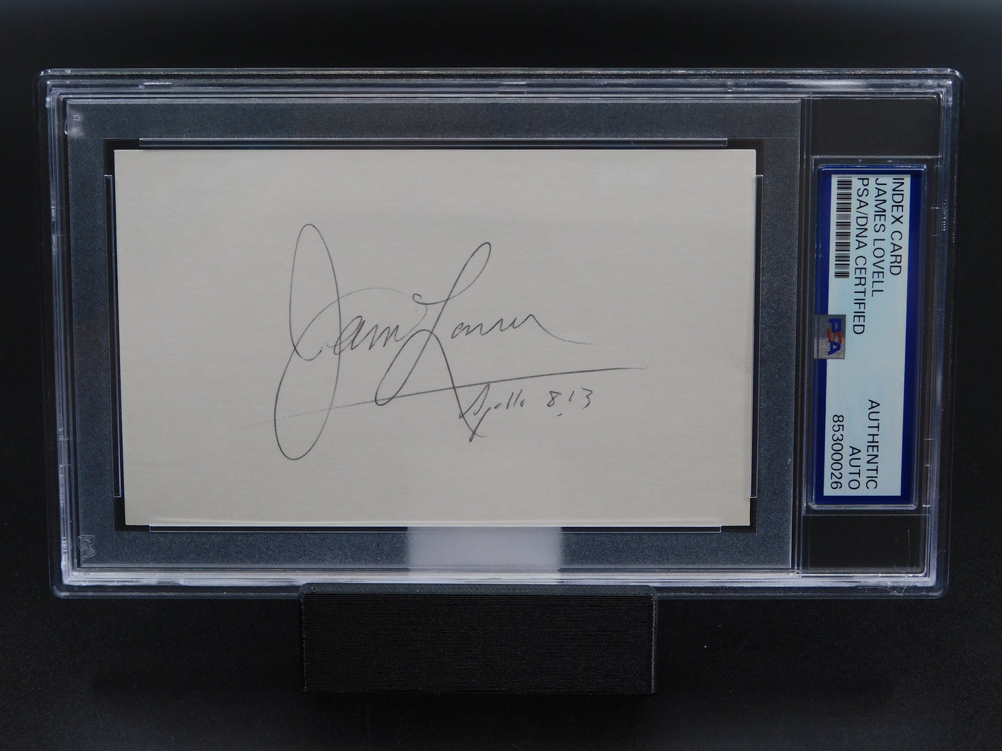 James Jim Lovell Signed Autographed 3x5 Index Card Apollo 8 13 NASA Moon Space PSA Slab