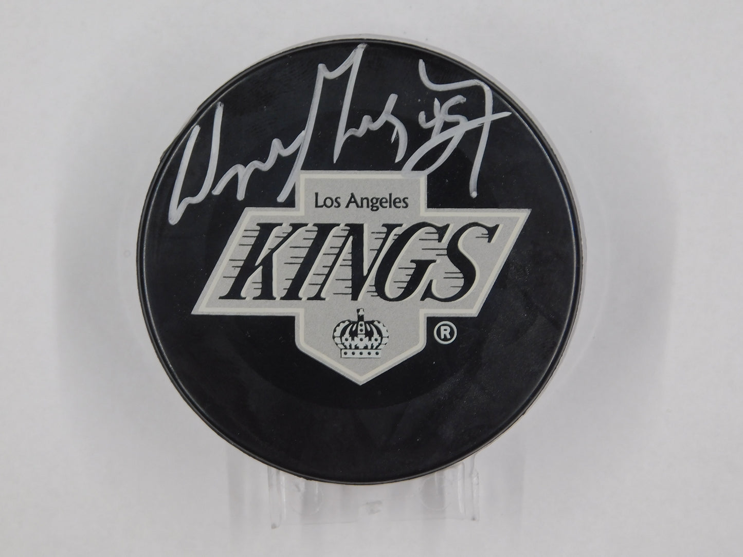 Wayne Gretzky Signed Autographed Hockey Puck Los Angeles Kings Upper Deck UDA COA