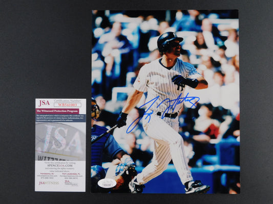 Tino Martinez Signed Autographed 8x10 Photo New York Yankees JSA COA