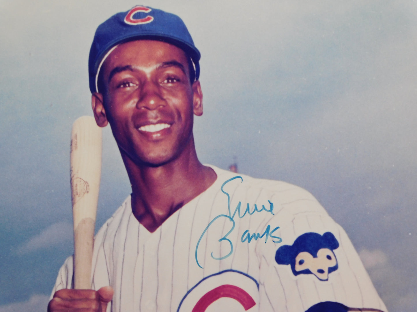 Ernie Banks Signed Autographed 8x10 Photo Chicago Cubs Mr. Cub HOF JSA COA