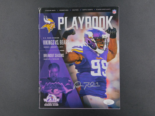 Adam Thielen Signed Autographed Playbook Magazine Program Minnesota Vikings JSA COA