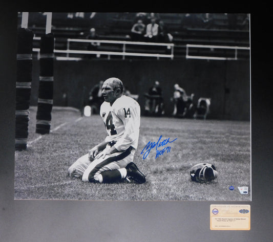 Y.A. Tittle Signed Autographed 16x20 Photo New York Giants HOF 71 Fanatics COA