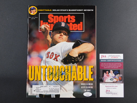 Roger Clemens Signed Autographed May 1991 Sports Illustrated Magazine Red Sox JSA COA