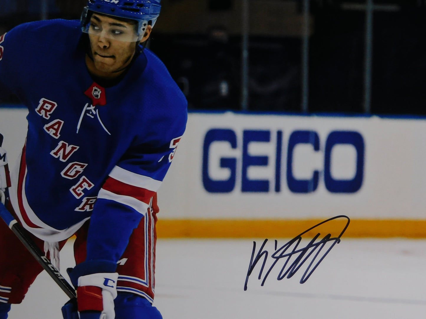 K'Andre Miller Signed Autographed 16x20 Photo New York Rangers Fanatics COA