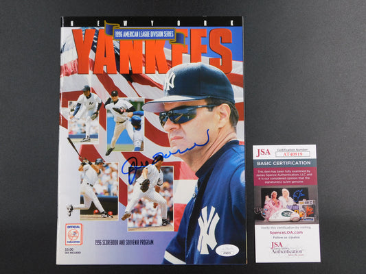 Joe Torre Signed Full New York Yankees 1996 ALDS Scorebook Program Champ JSA COA