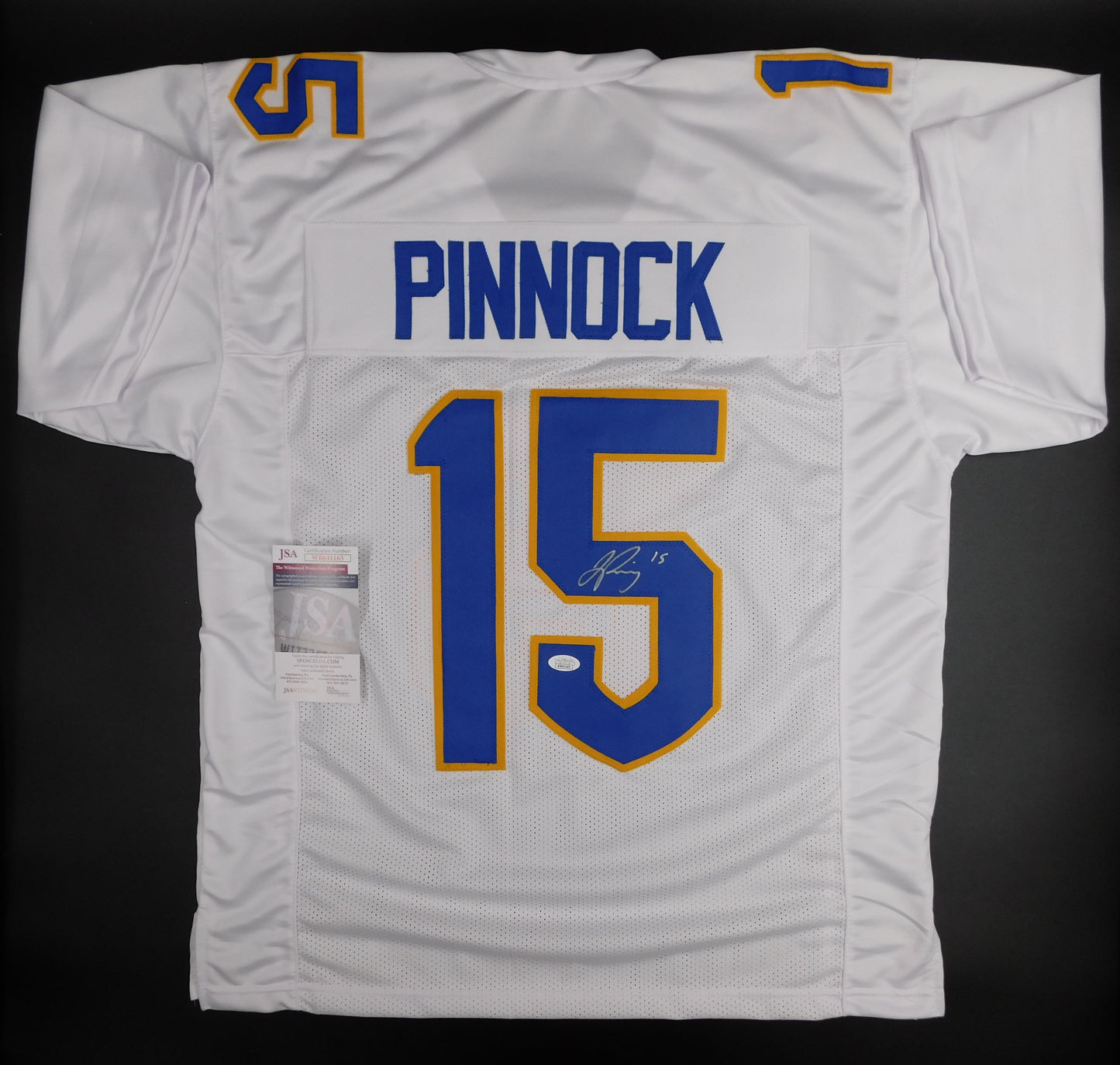 Jason Pinnock Signed Autographed Pitt Panthers White Football Jersey Giants JSA COA