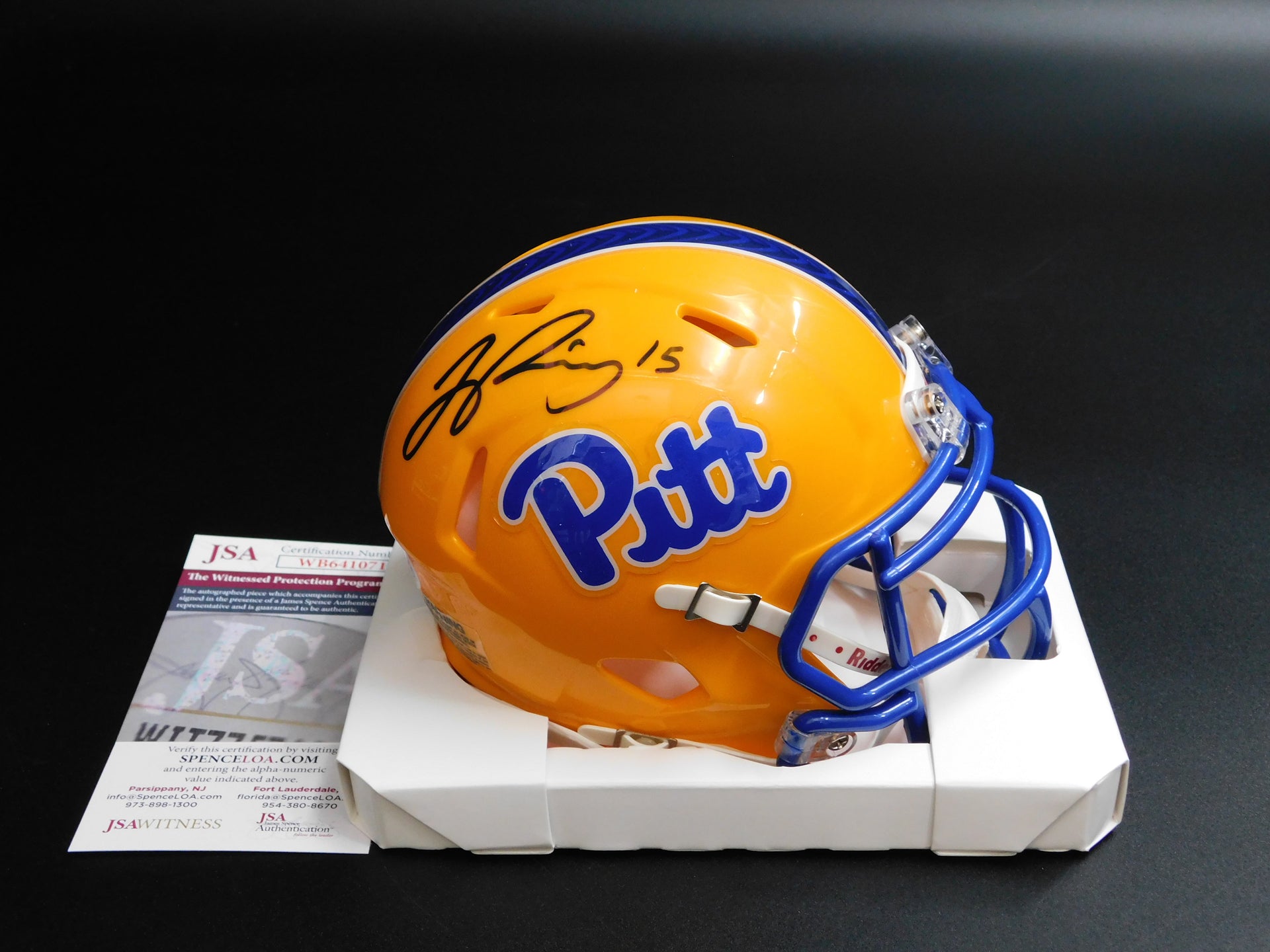 authentic pitt football helmet Jason Pinnock Signed Autographed Pitt Panthers Speed Mini Helmet Giant – Boone Enterprises Authentic Autographs