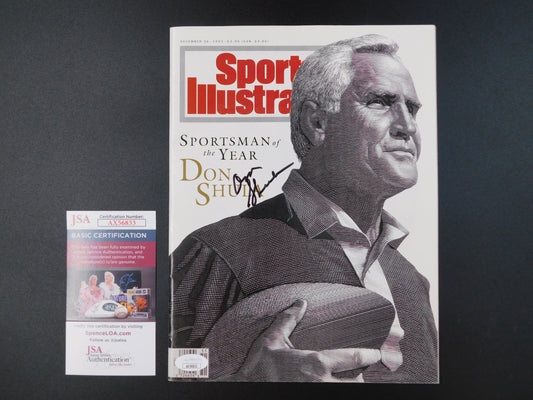 Don Shula Signed Autographed Full Sports Illustrated Magazine 1993 Miami Dolphins JSA COA