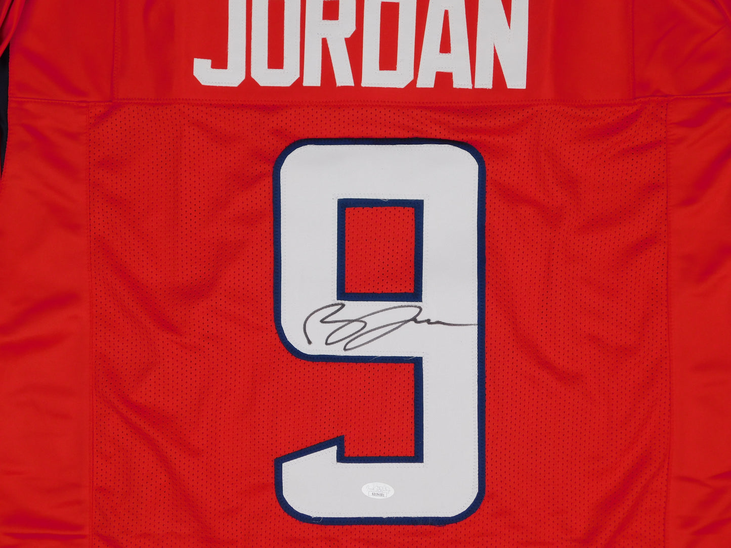 Brevin Jordan Signed Autographed Houston Texans Red Football Jersey Miami JSA COA