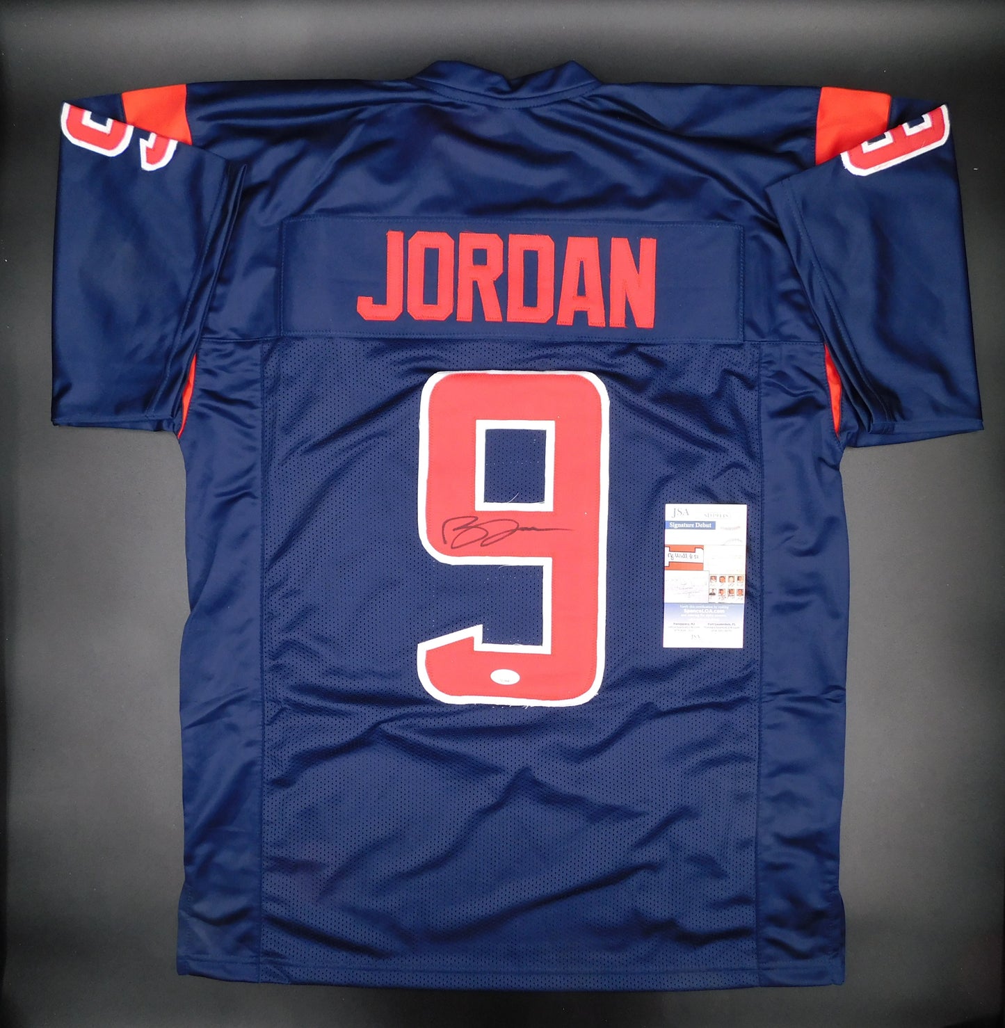 Brevin Jordan Signed Autographed Houston Texans Color Rush Football Jersey JSA COA