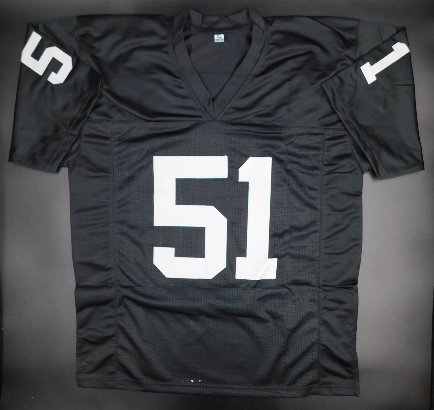 Malcolm Koonce Signed Autograph Raiders Just Win Baby Black Football Jersey JSA COA