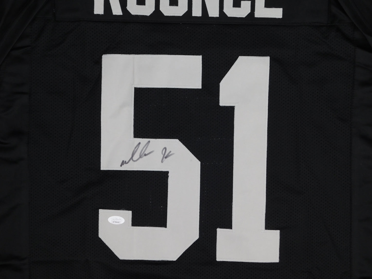 Malcolm Koonce Signed Autograph Las Vegas Raiders Black Football Jersey JSA COA