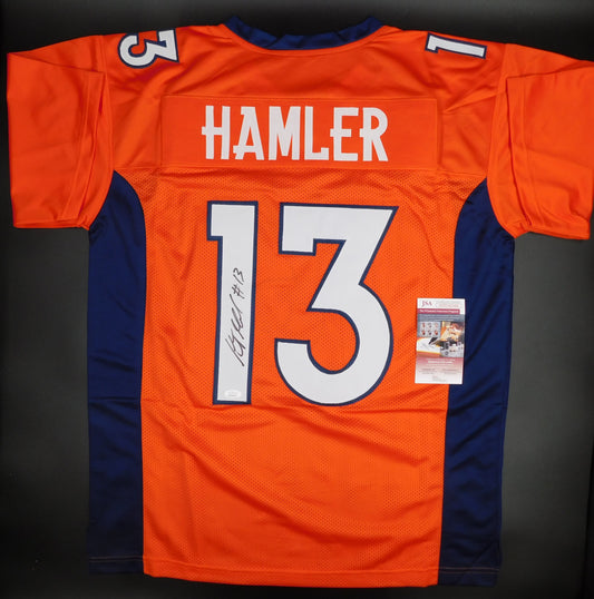 KJ Hamler Signed Autographed Denver Broncos Orange #13 Football Jersey PSU JSA COA