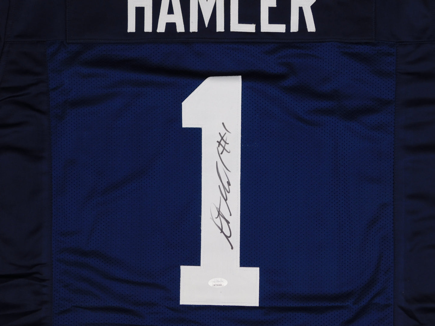 KJ Hamler Signed Autographed Penn State Nittany Lions Blue #1 Football Jersey JSA COA