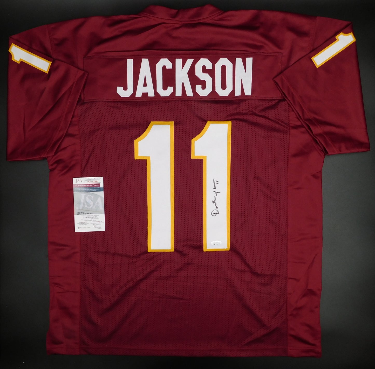 Dexter Jackson Signed Autographed Florida State Red Football Jersey JSA COA