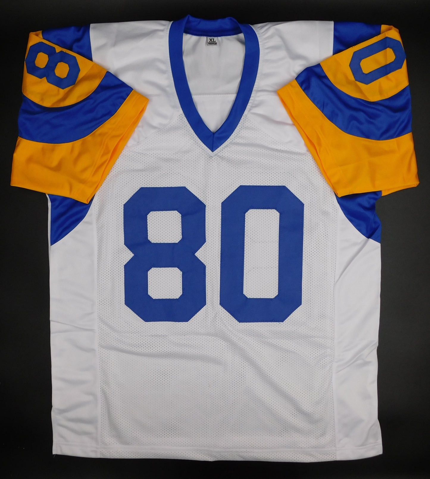 Henry Ellard Signed Autographed Los Angeles Rams White Football Jersey JSA COA