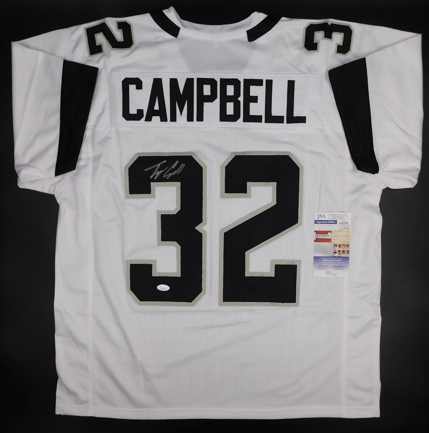 Tyson Campbell Signed Autographed Jacksonville Jaguars White Football Jersey JSA COA