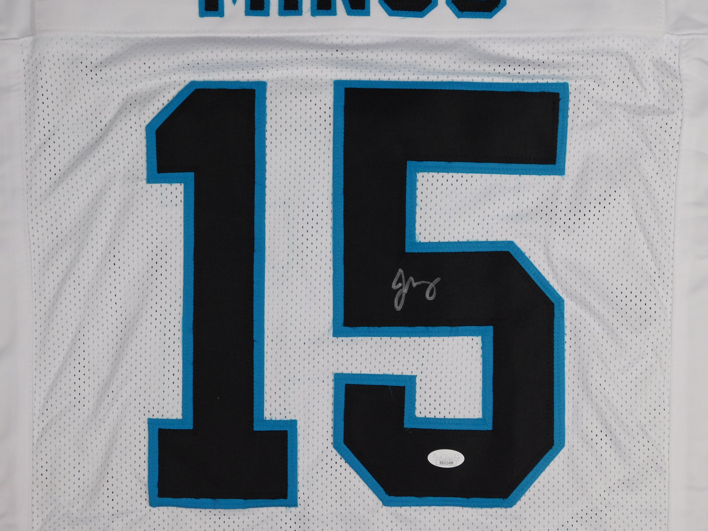 Jonathon Mingo Signed Autographed White Carolina Panthers Football Jersey JSA COA