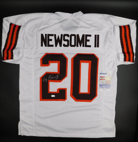 Greg Newsome Signed Autographed White Cleveland Browns Football Jersey JSA COA