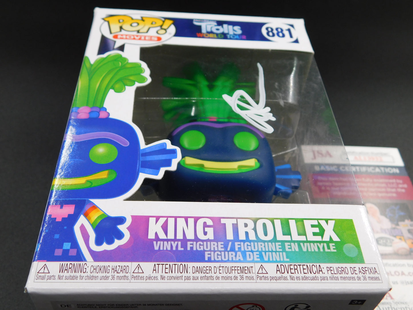 Anthony Ramos Signed Autographed Funko Pop 881 King Trollex Trolls World Tour JSA COA