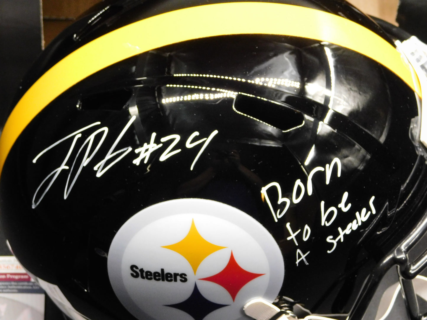 Joey Porter Jr Signed Autographed Full Size Pittsburgh Steelers Speed Helmet Inscribed JSA COA