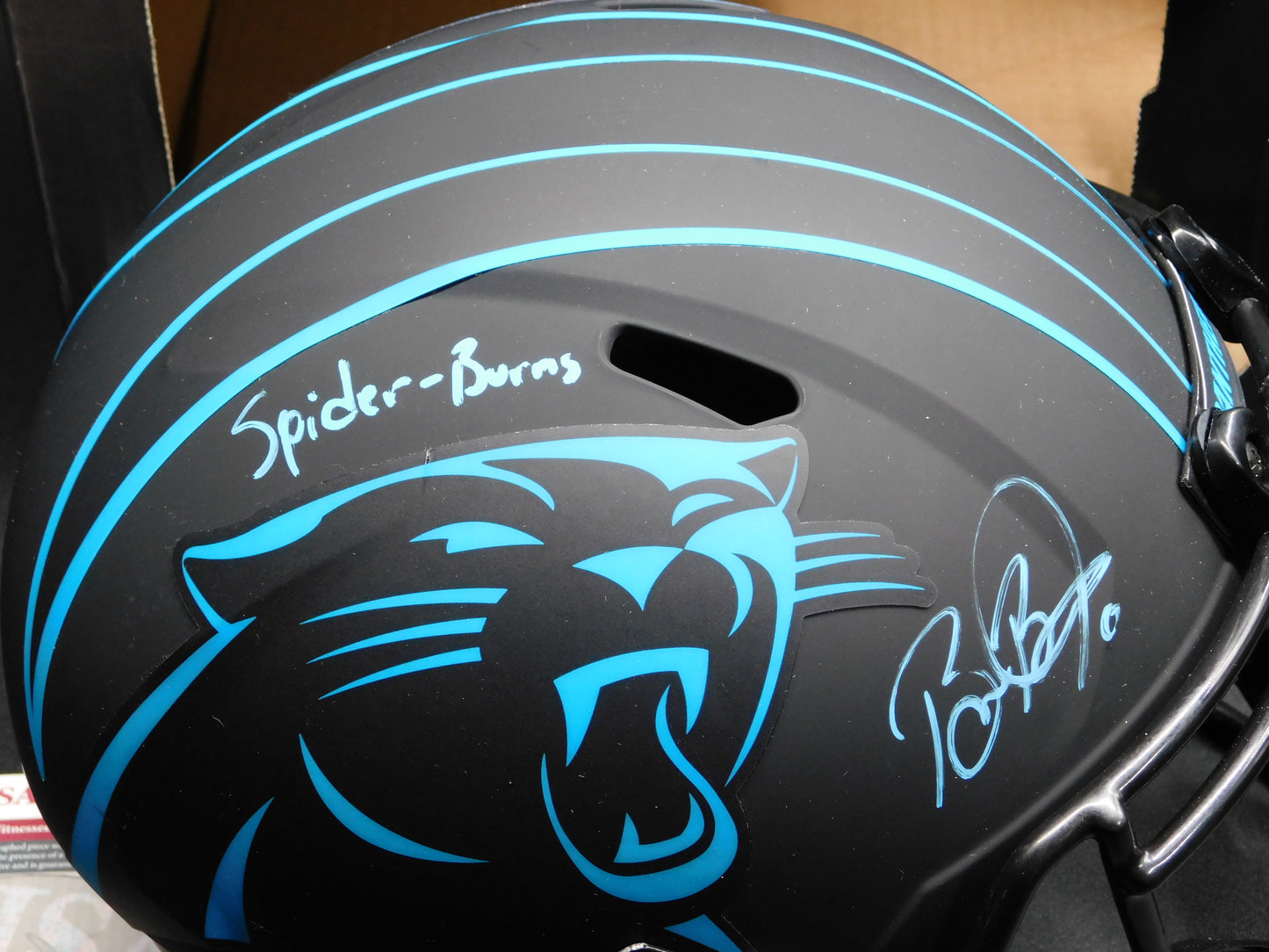 Brian Burns Signed Autographed Carolina Panthers Full Size Eclipse Helmet Inscribed JSA COA