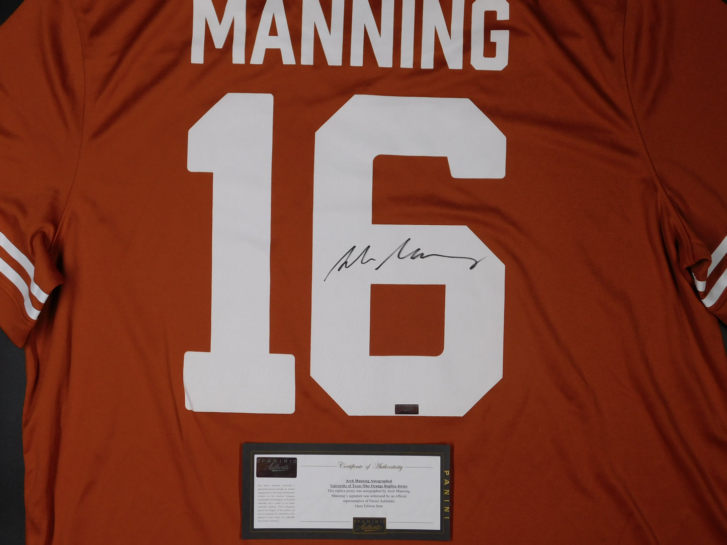 Arch Manning Signed Autographed Authentic Texas Longhorns NIKE Jersey Panini COA