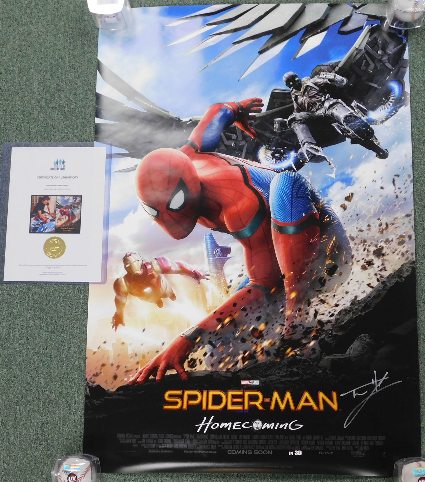 Tom Holland Signed Autographed 27x40 Spider-Man Homecoming Poster Marvel MCU COA