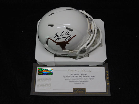 Arch Manning Signed Autographed Texas Longhorns White Mini Helmet Panini COA