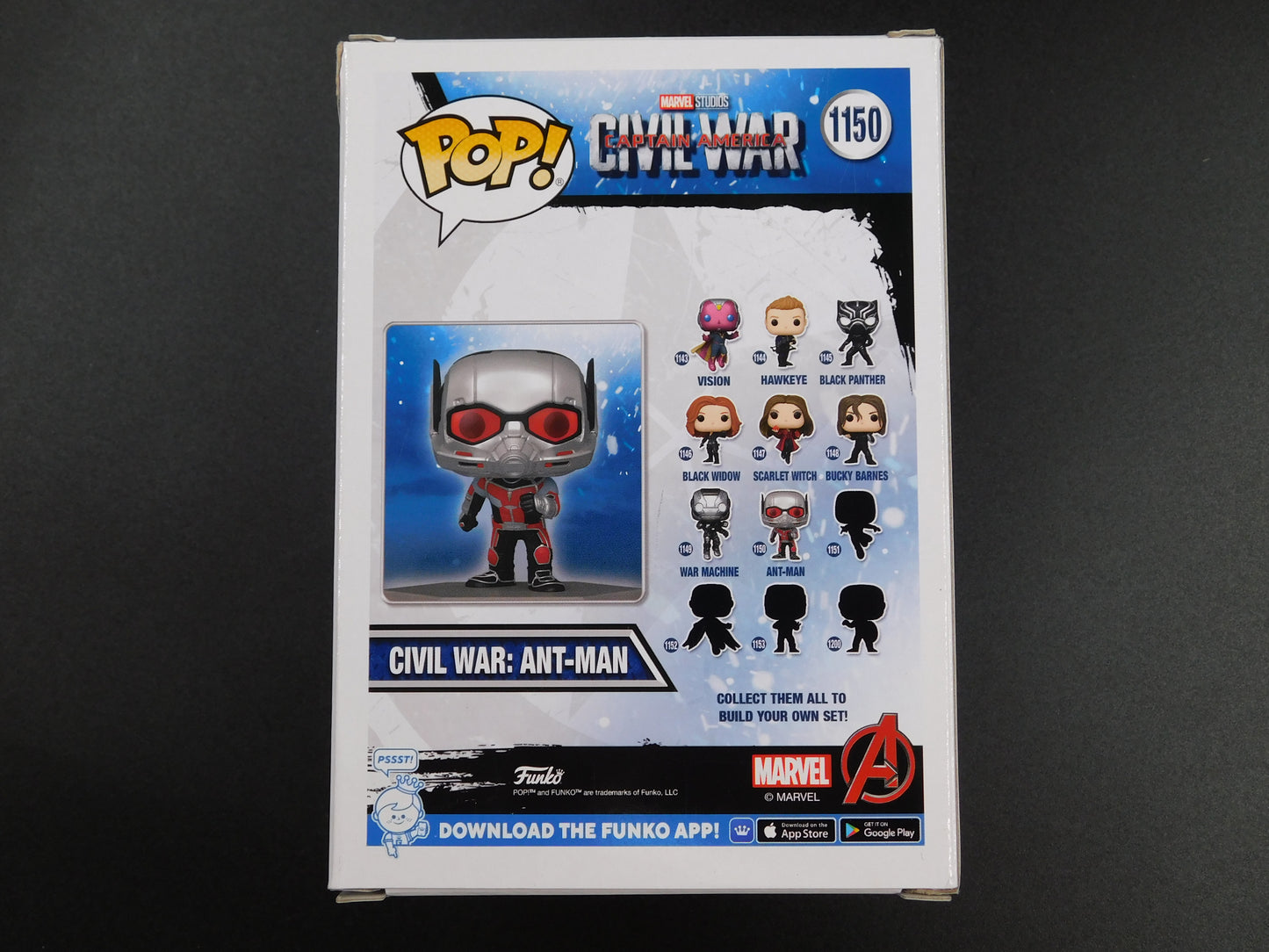 Paul Rudd Signed Autographed Funko Pop 1150 Ant-Man Civil War Marvel ACOA