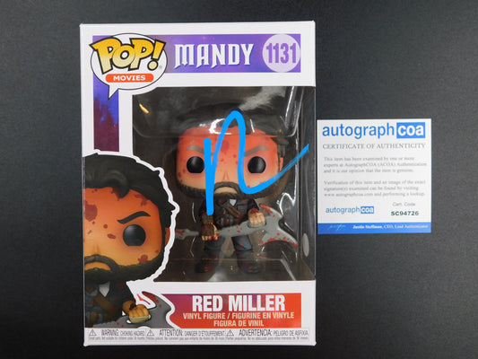 Nicolas Cage Signed Authentic Autographed Funko Pop 1131 Red Miller Mandy ACOA