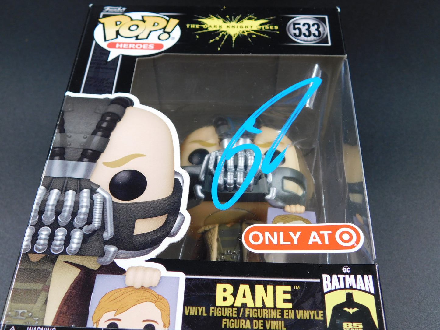 Tom Hardy Signed Autographed Funko Pop 553 Bane Batman The Dark Knight JSA COA