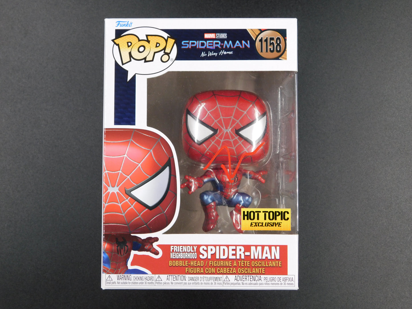 Tobey Maguire Signed Autographed Funko Pop 1158 Spider-Man Marvel Excl. ACOA Red