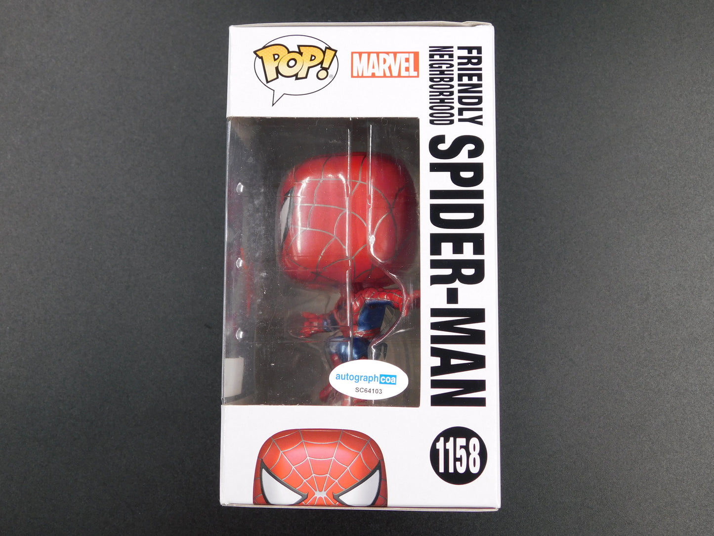 Tobey Maguire Signed Autographed Funko Pop 1158 Spider-Man Marvel Excl. ACOA Red