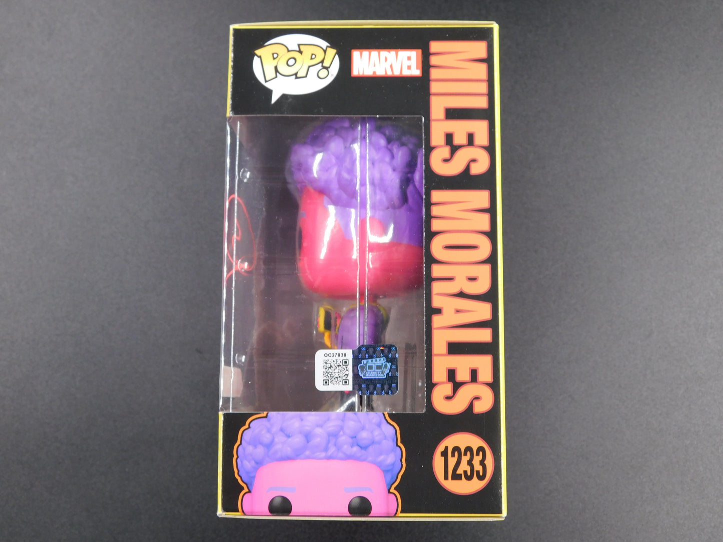 Shameik Moore Signed Autographed Funko Pop 1233 Miles Morales Target Blacklight Exclusive JSA COA