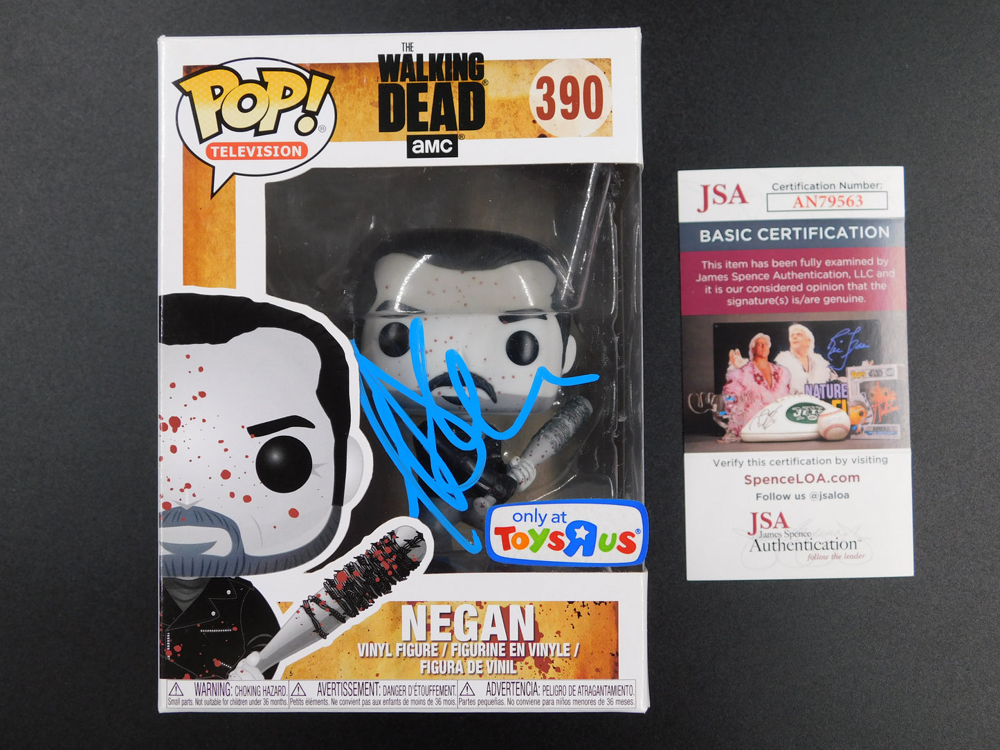 Jeffrey Dean Morgan Signed Autographed Funko Pop 390 Negan The Walking Dead JSA COA