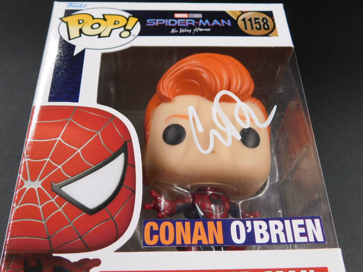 Conan O'Brien Signed Autographed Funko Pop 1158 Spider-Man Late Night JSA COA