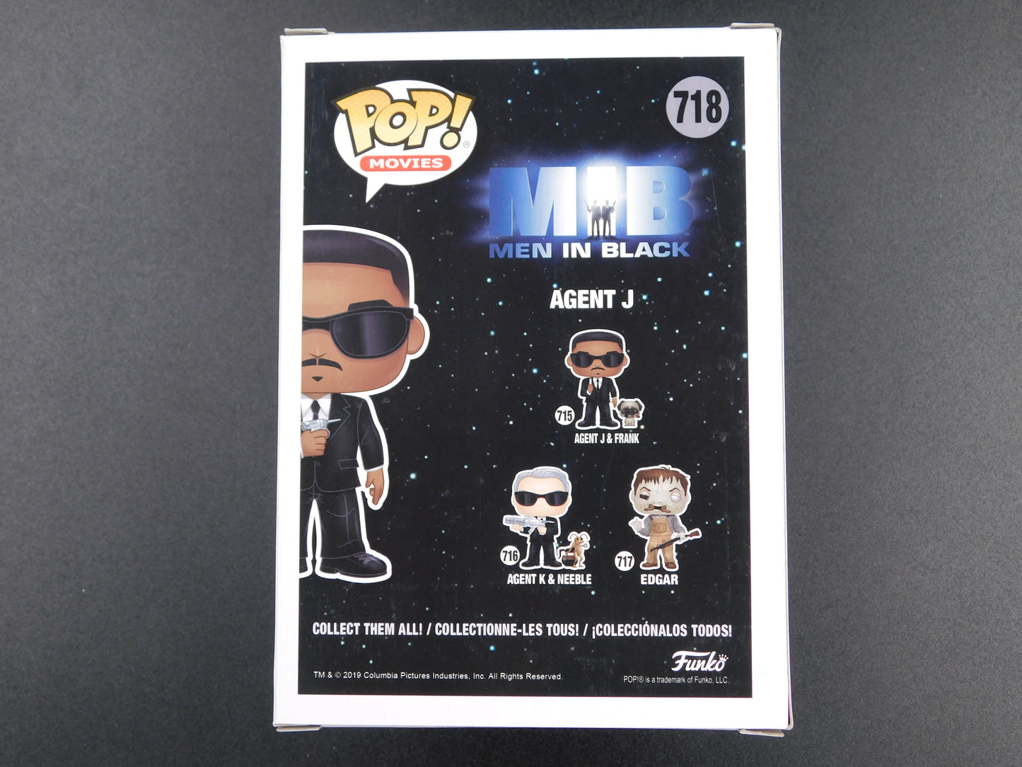 Will Smith Signed Autographed Funko Pop 718 Agent J Men In Black MIB LE JSA COA