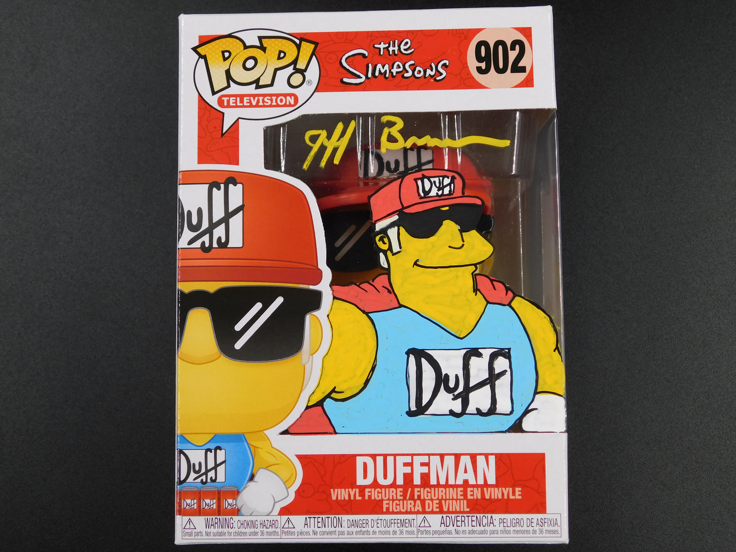 Jeff Brennan Remark Artwork Sketch Signed Funko Pop 902 Duffman The Simpsons