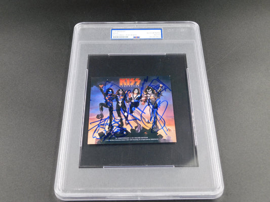 Kiss Original Band Signed Destroyer CD Insert Gene Simmons / Paul Stanley / Peter Criss / Ace Frehley PSA Slab (C)