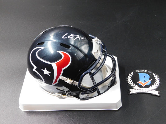 Cade Stover Signed Autographed Houston Texans Football Mini Helmet OSU BAS COA