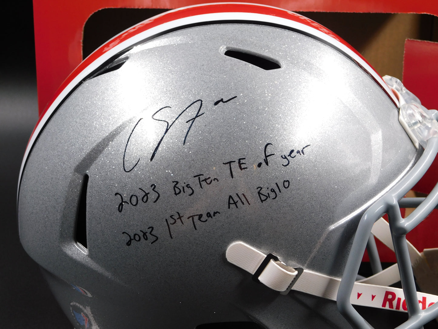 Cade Stover Signed Autographed Ohio State Buckeyes Full Size Helmet Inscribed OSU BAS COA